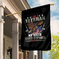 I Am A Veteran My Oath Never Expires Garden Flag Veteran Day Eagle American Flag - Wonder Print Shop