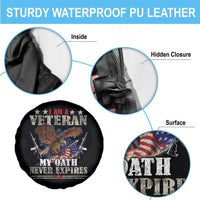 I Am A Veteran My Oath Never Expires Spare Tire Cover Veteran Day Eagle American Flag - Wonder Print Shop