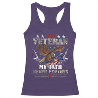 I Am A Veteran My Oath Never Expires Racerback Tank Top Veteran Day Eagle American Flag - Wonder Print Shop