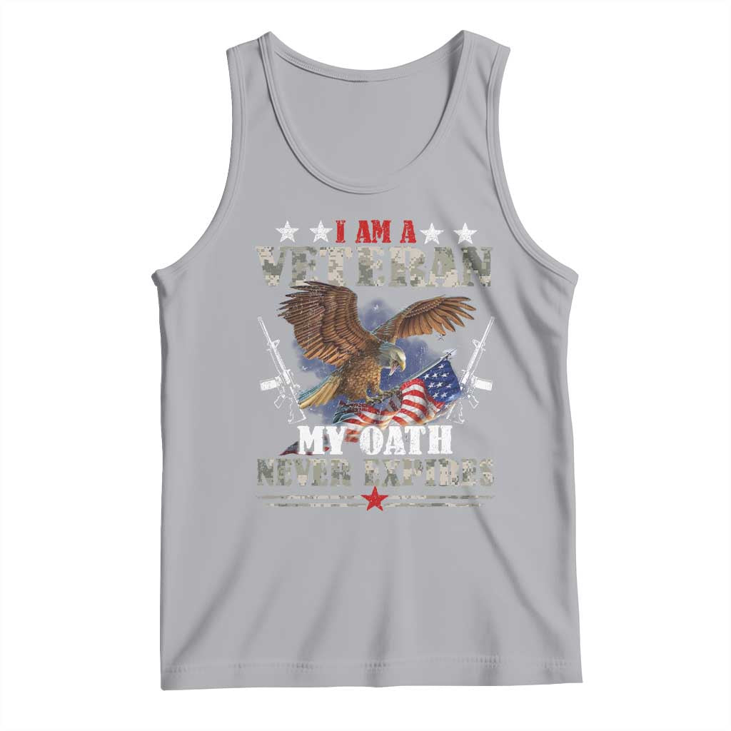 I Am A Veteran My Oath Never Expires Tank Top Veteran Day Eagle American Flag - Wonder Print Shop
