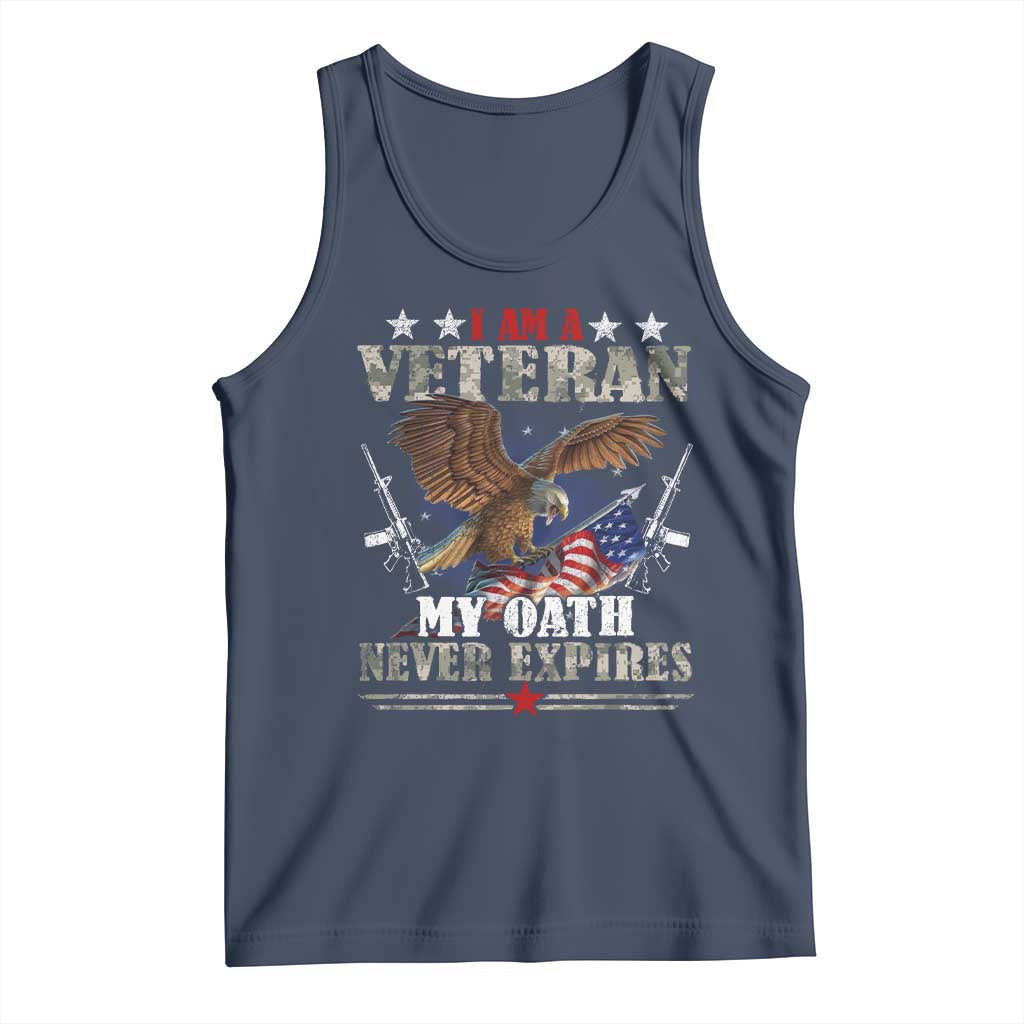 I Am A Veteran My Oath Never Expires Tank Top Veteran Day Eagle American Flag - Wonder Print Shop