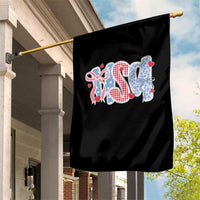 Funny USA Patriotic 4th of July Coquette Bow Garden Flag - Wonder Print Shop