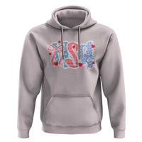 Funny USA Patriotic 4th of July Coquette Bow Hoodie - Wonder Print Shop