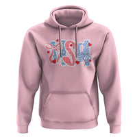 Funny USA Patriotic 4th of July Coquette Bow Hoodie - Wonder Print Shop