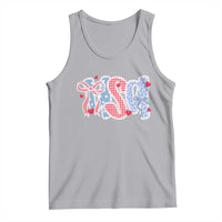 Funny USA Patriotic 4th of July Coquette Bow Tank Top - Wonder Print Shop
