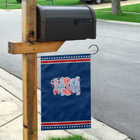 Funny USA Patriotic 4th of July Coquette Bow Garden Flag