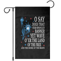 O Say Does That Star Spangled Banner Garden Flag Patriotic American National Anthem Statue of Liberty - Wonder Print Shop
