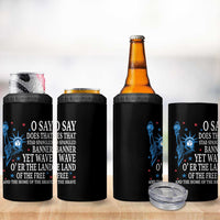 O Say Does That Star Spangled Banner 4 in 1 Can Cooler Tumbler Patriotic American National Anthem Statue of Liberty - Wonder Print Shop