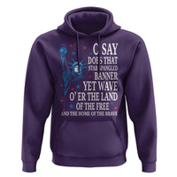 O Say Does That Star Spangled Banner Hoodie Patriotic American National Anthem Statue of Liberty - Wonder Print Shop