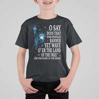 O Say Does That Star Spangled Banner T Shirt For Kid Patriotic American National Anthem Statue of Liberty - Wonder Print Shop