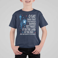 O Say Does That Star Spangled Banner T Shirt For Kid Patriotic American National Anthem Statue of Liberty - Wonder Print Shop