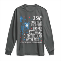 O Say Does That Star Spangled Banner Long Sleeve Shirt Patriotic American National Anthem Statue of Liberty - Wonder Print Shop