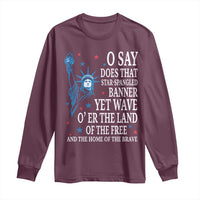 O Say Does That Star Spangled Banner Long Sleeve Shirt Patriotic American National Anthem Statue of Liberty - Wonder Print Shop
