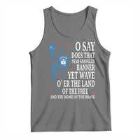 O Say Does That Star Spangled Banner Tank Top Patriotic American National Anthem Statue of Liberty - Wonder Print Shop