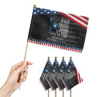 O Say Does That Star Spangled Banner Patriotic Handheld Flag American National Anthem Statue of Liberty