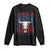 Funny 4th Of July Western Long Sleeve Shirt America EST 1776 Long Horn Skull - Wonder Print Shop