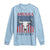 Funny 4th Of July Western Long Sleeve Shirt America EST 1776 Long Horn Skull - Wonder Print Shop
