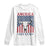 Funny 4th Of July Western Long Sleeve Shirt America EST 1776 Long Horn Skull - Wonder Print Shop