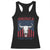Funny 4th Of July Western Racerback Tank Top America EST 1776 Long Horn Skull - Wonder Print Shop