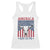 Funny 4th Of July Western Racerback Tank Top America EST 1776 Long Horn Skull - Wonder Print Shop