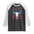 Funny 4th Of July Western Raglan Shirt America EST 1776 Long Horn Skull - Wonder Print Shop