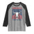 Funny 4th Of July Western Raglan Shirt America EST 1776 Long Horn Skull - Wonder Print Shop