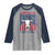 Funny 4th Of July Western Raglan Shirt America EST 1776 Long Horn Skull - Wonder Print Shop