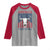 Funny 4th Of July Western Raglan Shirt America EST 1776 Long Horn Skull - Wonder Print Shop