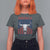 Funny 4th Of July Western T Shirt For Women America EST 1776 Long Horn Skull - Wonder Print Shop