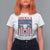 Funny 4th Of July Western T Shirt For Women America EST 1776 Long Horn Skull - Wonder Print Shop