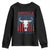 Funny 4th Of July Western Youth Sweatshirt America EST 1776 Long Horn Skull - Wonder Print Shop