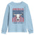 Funny 4th Of July Western Youth Sweatshirt America EST 1776 Long Horn Skull - Wonder Print Shop