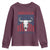 Funny 4th Of July Western Youth Sweatshirt America EST 1776 Long Horn Skull - Wonder Print Shop