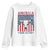 Funny 4th Of July Western Youth Sweatshirt America EST 1776 Long Horn Skull - Wonder Print Shop