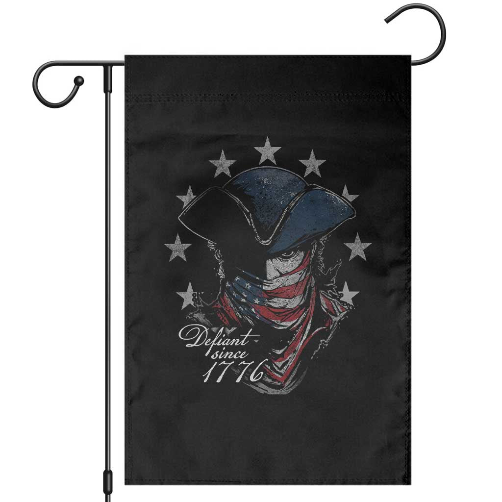 Funny Defiant Since 1776 Garden Flag Minutemen American Revolution - Wonder Print Shop