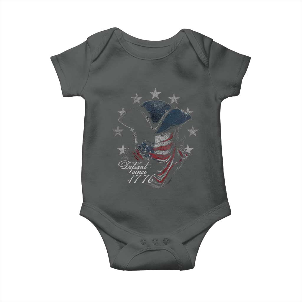 Funny Defiant Since 1776 Baby Onesie Minutemen American Revolution - Wonder Print Shop