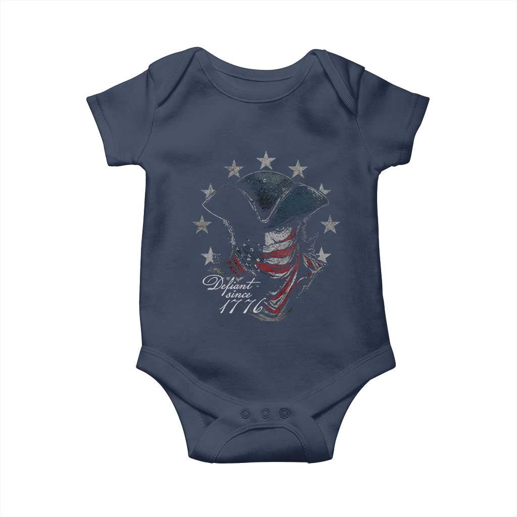 Funny Defiant Since 1776 Baby Onesie Minutemen American Revolution - Wonder Print Shop