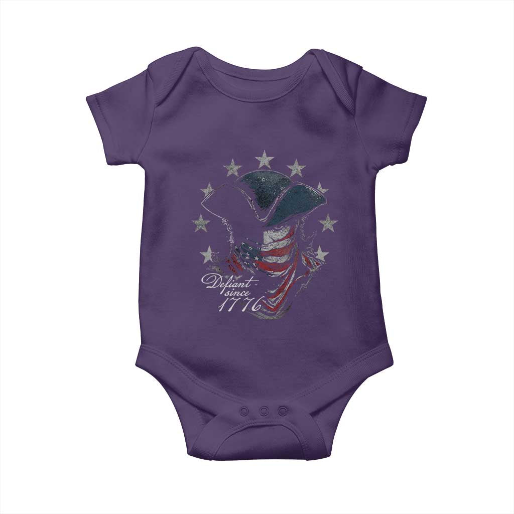 Funny Defiant Since 1776 Baby Onesie Minutemen American Revolution - Wonder Print Shop