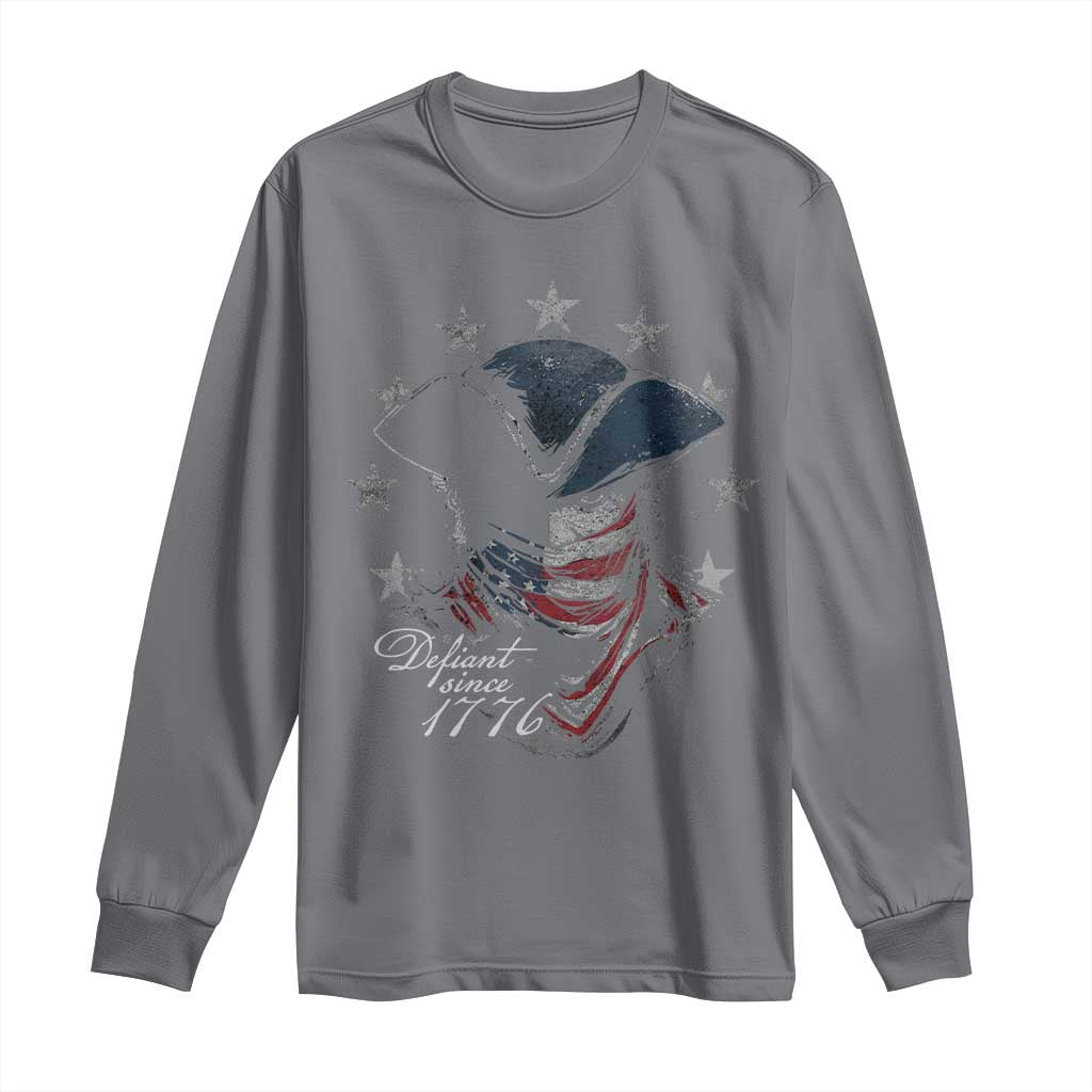 Funny Defiant Since 1776 Long Sleeve Shirt Minutemen American Revolution - Wonder Print Shop
