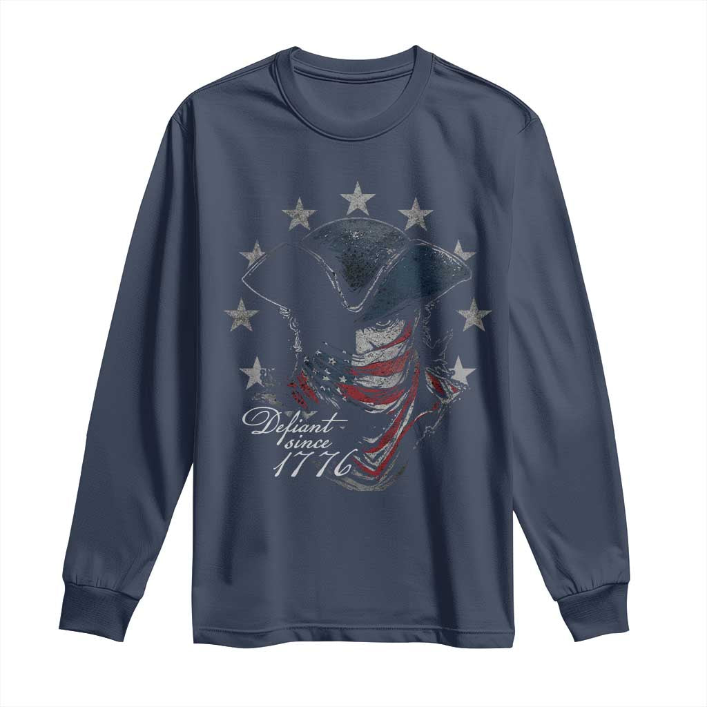 Funny Defiant Since 1776 Long Sleeve Shirt Minutemen American Revolution - Wonder Print Shop