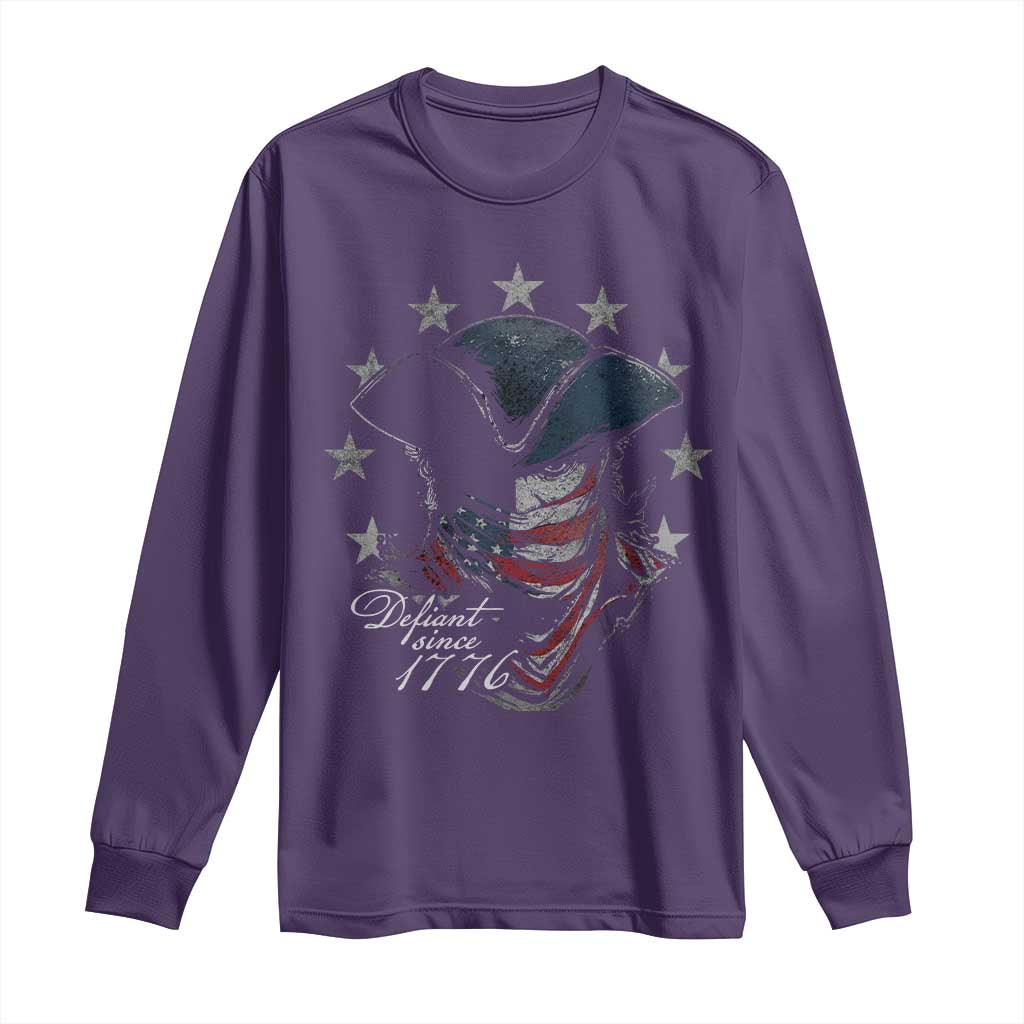 Funny Defiant Since 1776 Long Sleeve Shirt Minutemen American Revolution - Wonder Print Shop