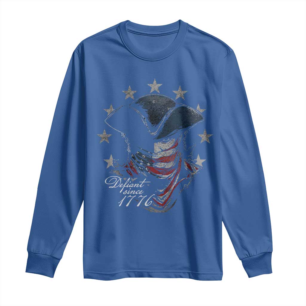 Funny Defiant Since 1776 Long Sleeve Shirt Minutemen American Revolution - Wonder Print Shop