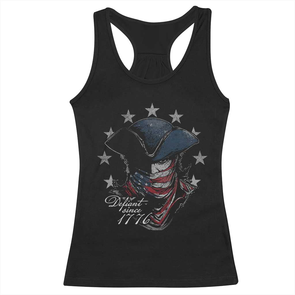 Funny Defiant Since 1776 Racerback Tank Top Minutemen American Revolution - Wonder Print Shop