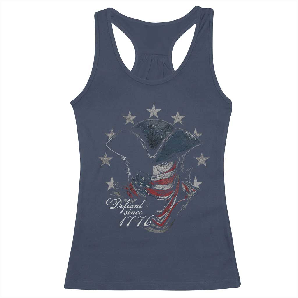 Funny Defiant Since 1776 Racerback Tank Top Minutemen American Revolution - Wonder Print Shop