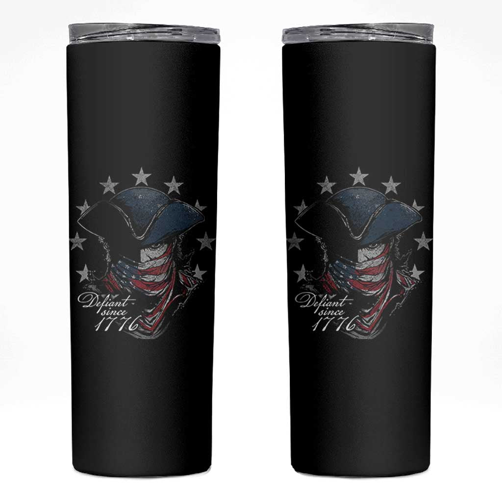 Funny Defiant Since 1776 Skinny Tumbler Minutemen American Revolution - Wonder Print Shop