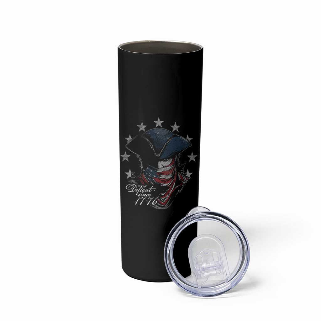 Funny Defiant Since 1776 Skinny Tumbler Minutemen American Revolution - Wonder Print Shop