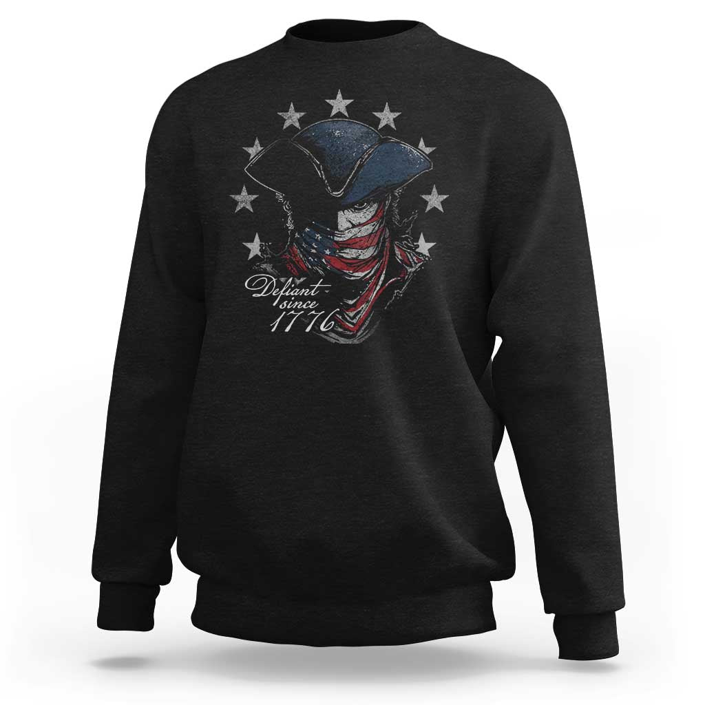 Funny Defiant Since 1776 Sweatshirt Minutemen American Revolution - Wonder Print Shop
