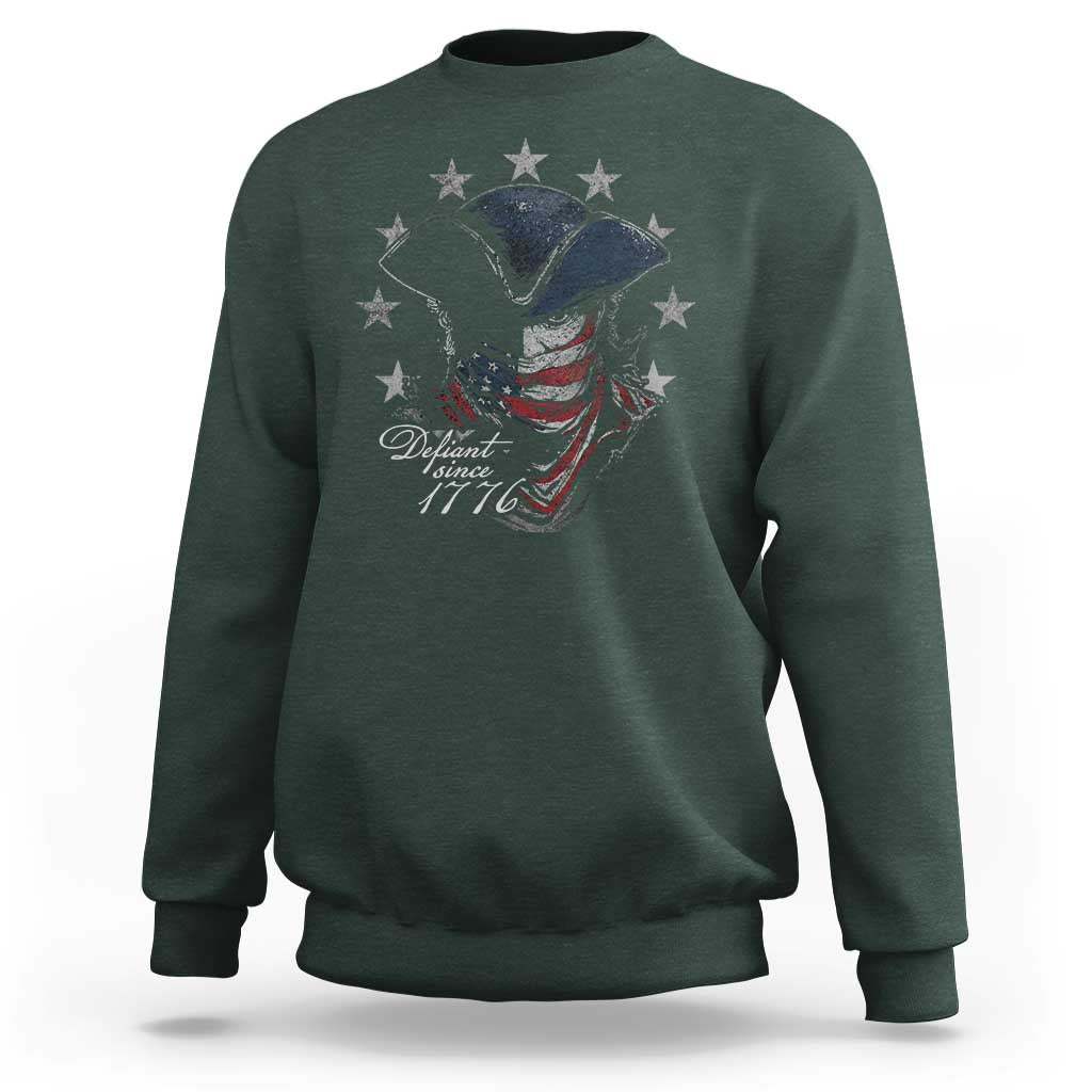 Funny Defiant Since 1776 Sweatshirt Minutemen American Revolution - Wonder Print Shop