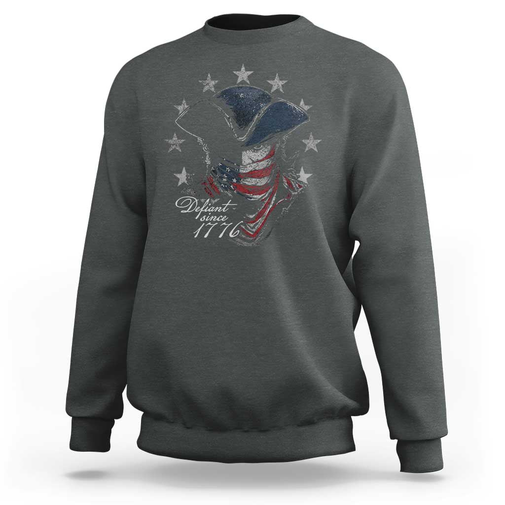 Funny Defiant Since 1776 Sweatshirt Minutemen American Revolution - Wonder Print Shop