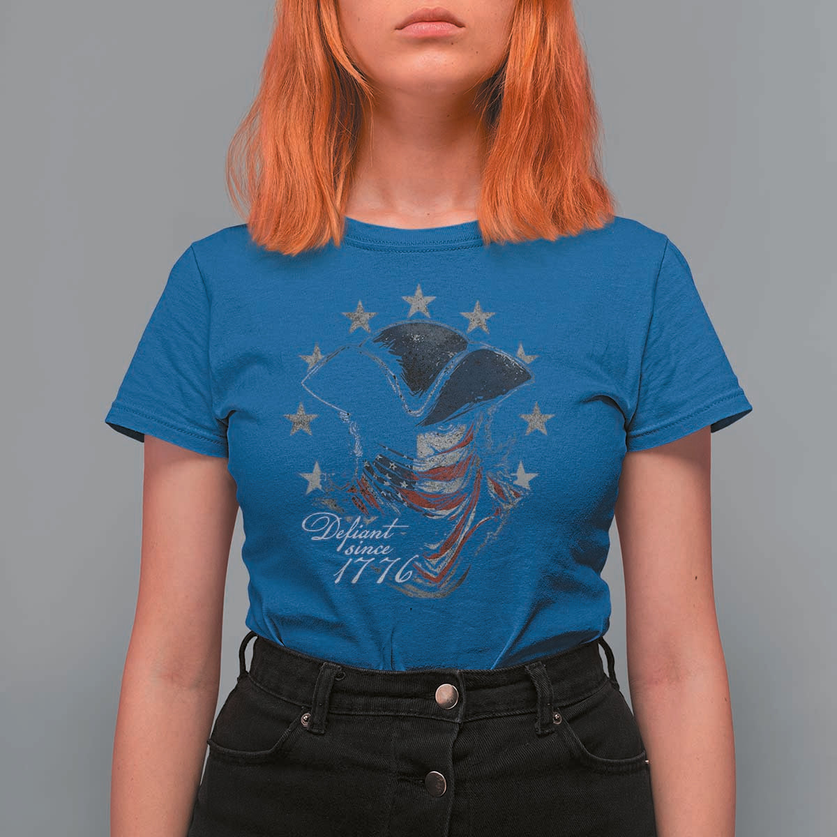 Funny Defiant Since 1776 T Shirt For Women Minutemen American Revolution - Wonder Print Shop